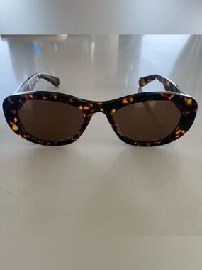 Spitfire Tortoiseshell Oval Sunglasses with Brown Lenses